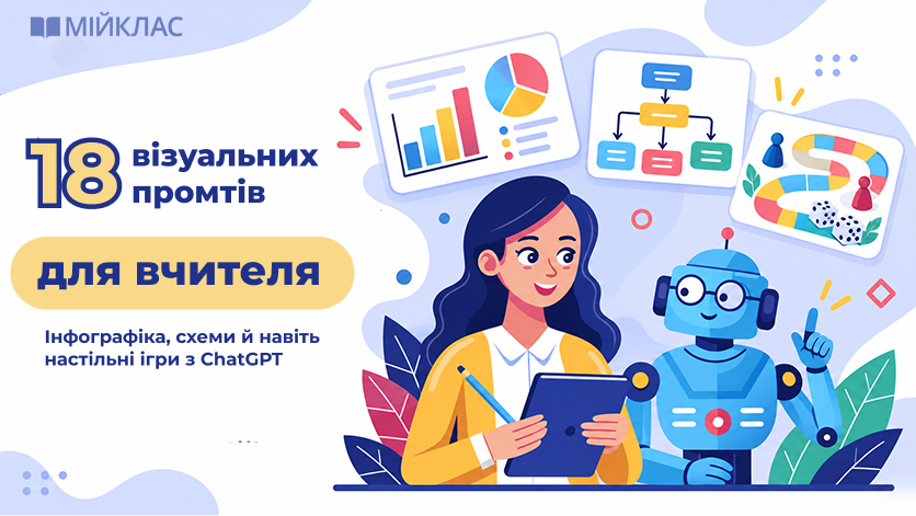 Візуальні промпти ChatGPT для вчителя — шпаргалка від МійКлас