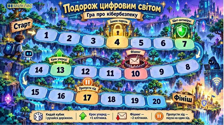 /boardgame — навчальна настільна гра: приклад зображення, створеного ChatGPT